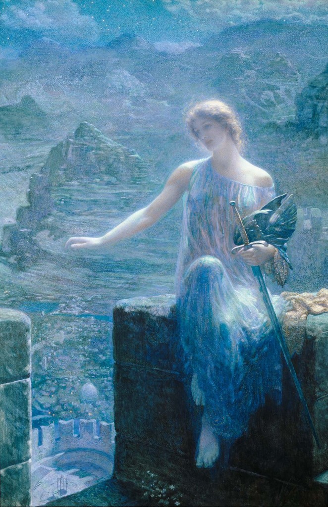 Edward Robert Hughes, The Valkyrie's Vigil, 1906