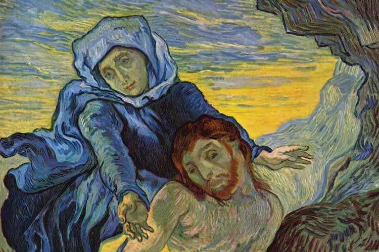 Vincent Van Gogh, Pietà (after Eugène Delacroix). 1889. Van Gogh Museum, Amsterdam